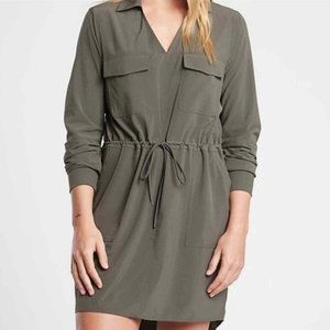 Athleta Zuma Mountain Olive Shirtdress Size 1X